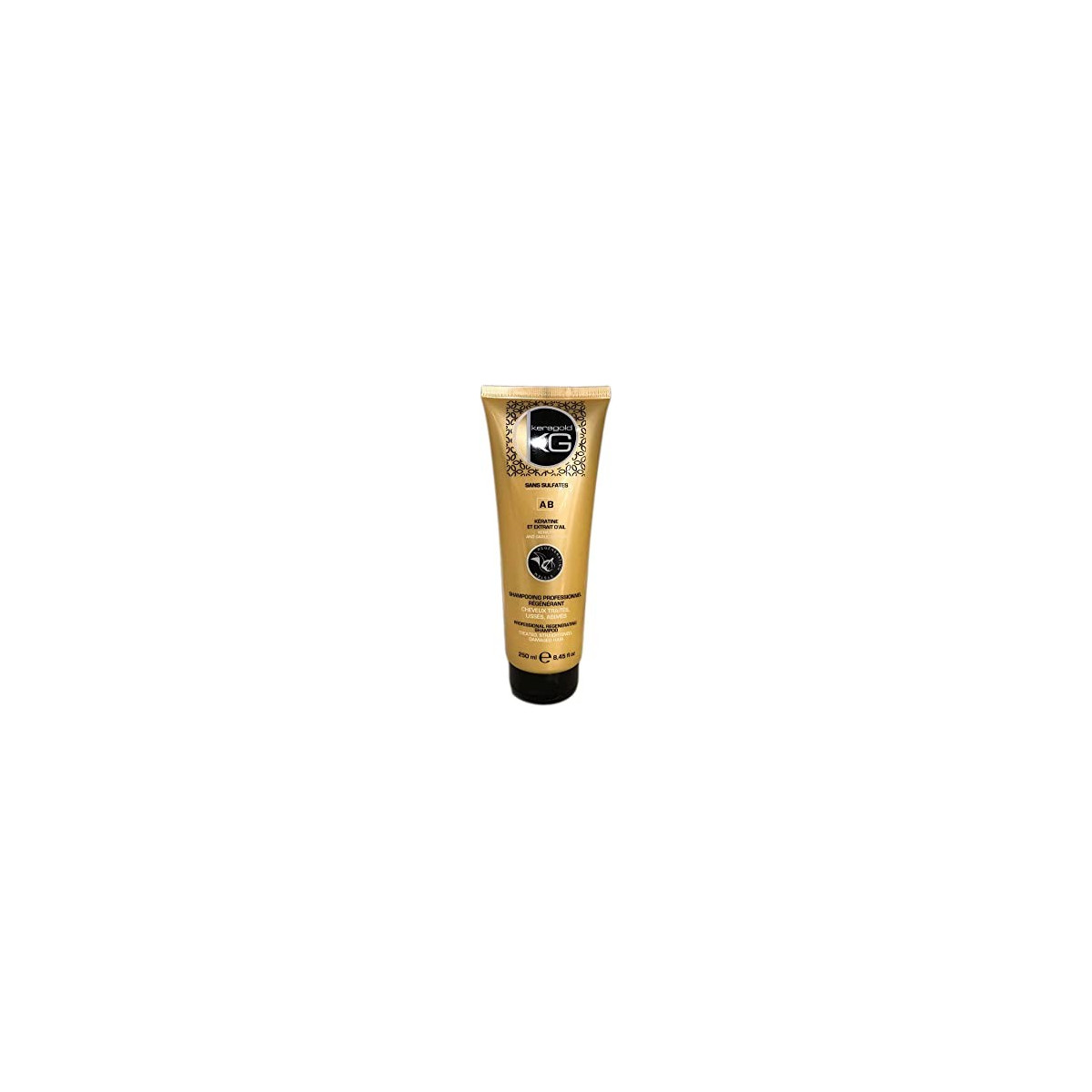 Shampooing Kératine et Extrait d'Ail KERAGOLD 250 ml